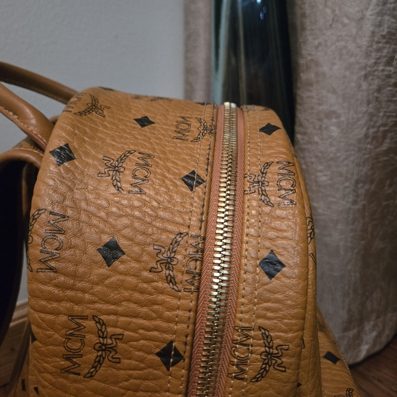 MCM Stark Visetos Small Side Studded Backpack Cognac main image 15